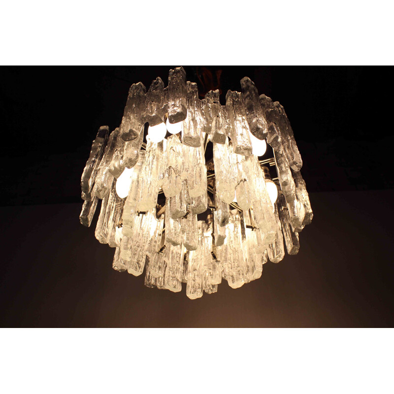 Vintage glass chandelier J.T Kalmar, Austria 1960s