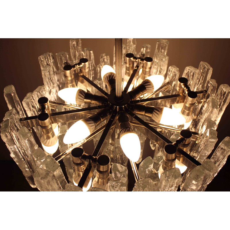 Vintage glass chandelier J.T Kalmar, Austria 1960s