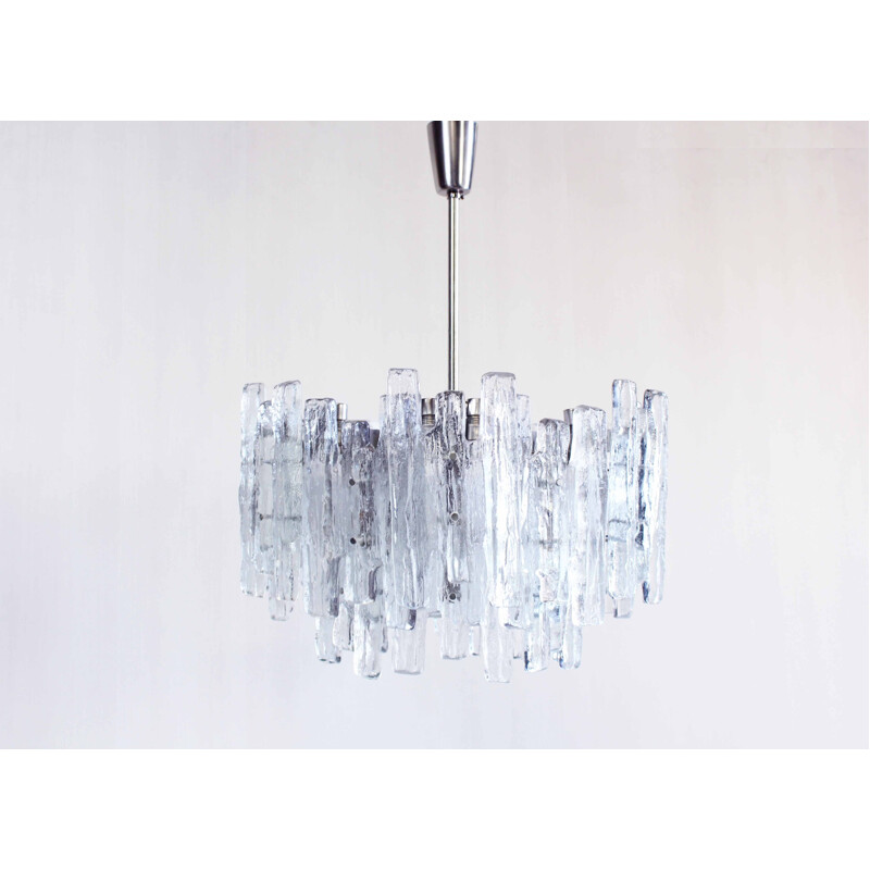 Vintage glass chandelier J.T Kalmar, Austria 1960s