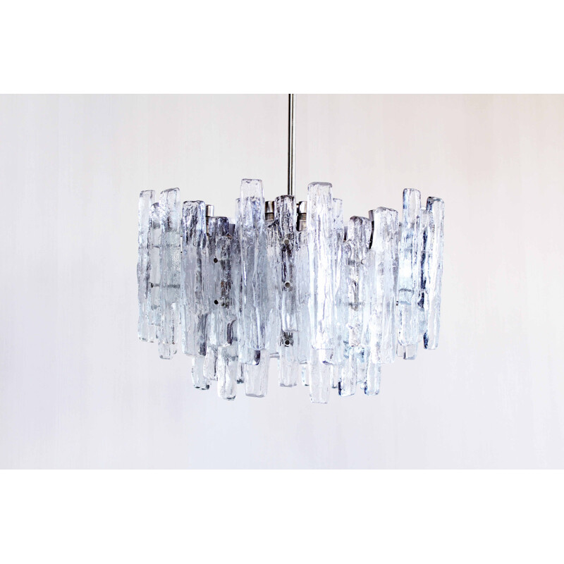 Vintage glass chandelier J.T Kalmar, Austria 1960s