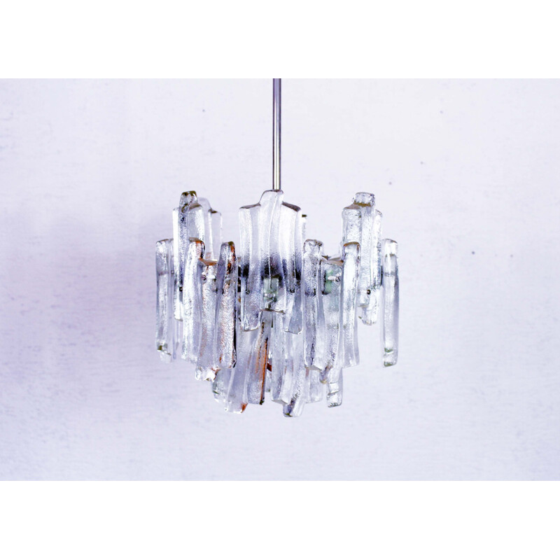 Vintage Kalmar glass chandelier, Austria 1960s