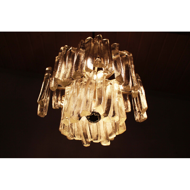 Vintage Kalmar glass chandelier, Austria 1960s