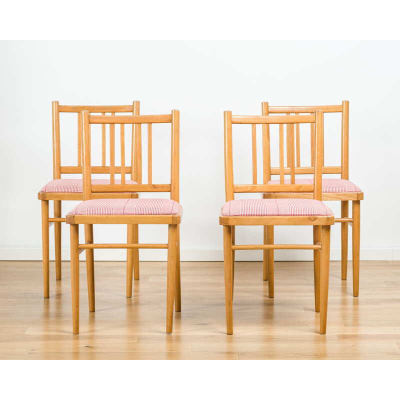 Set of 4 vintage dining chairs from Ton 1970s