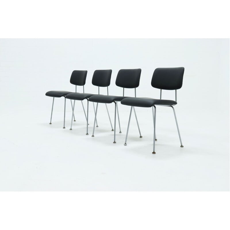 Conjunto de 4 cadeiras Gispen 1263 vintage da A.R. Cordemeijer 1960