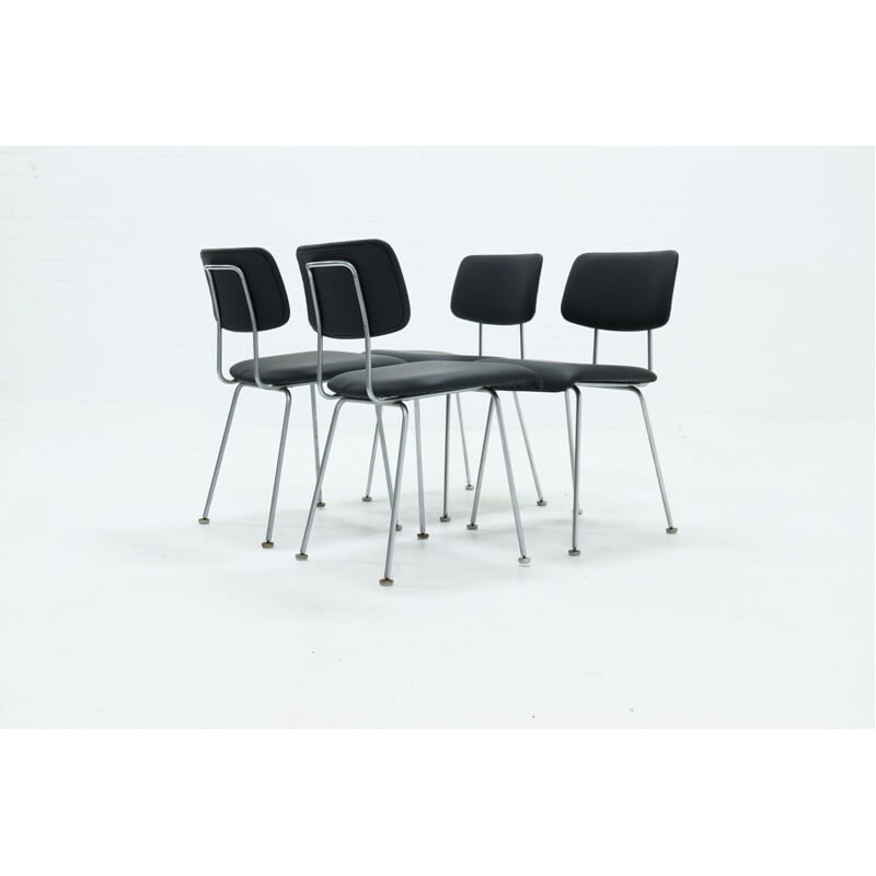 Conjunto de 4 cadeiras Gispen 1263 vintage da A.R. Cordemeijer 1960