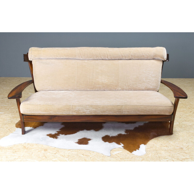 Vintage Sofa in Rosewood Sergio Rodrigues, Brazilian 1960s