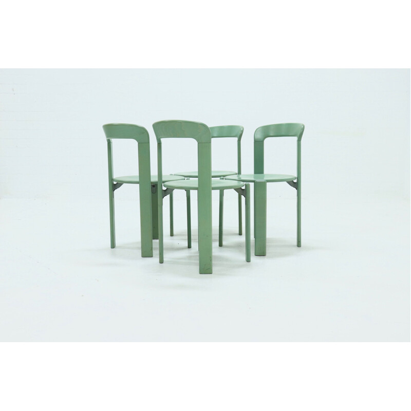 Set of 4 vintage Dining Chairs by Bruno Rey for Kusch Co 1970s