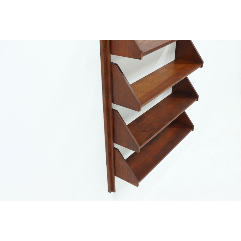 Vintage OMF Elementa Teak Wall Mounted Shelving Unit 1960s