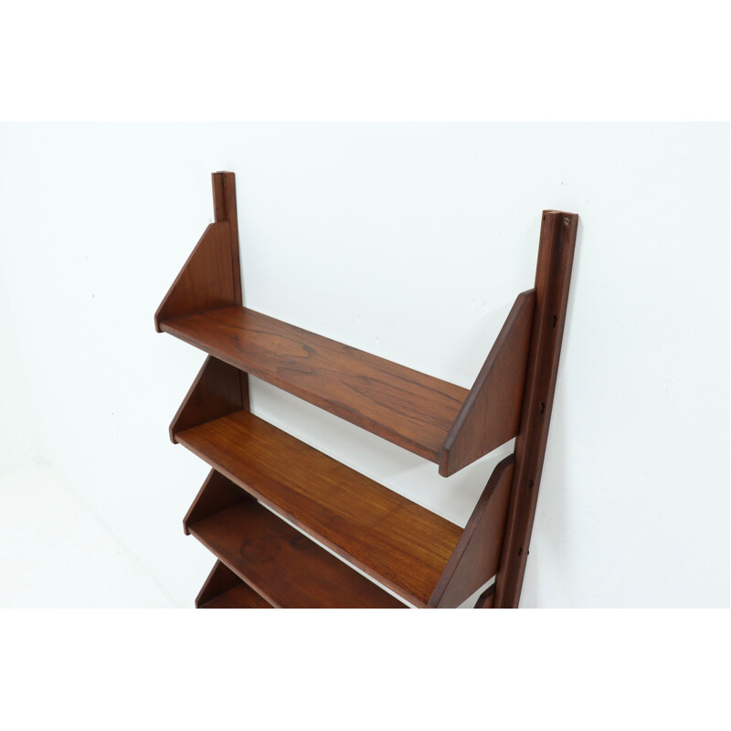 Vintage OMF Elementa Teak Wall Mounted Shelving Unit 1960s