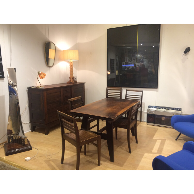 Sideboard in oak, René GABRIEL - 1950s 