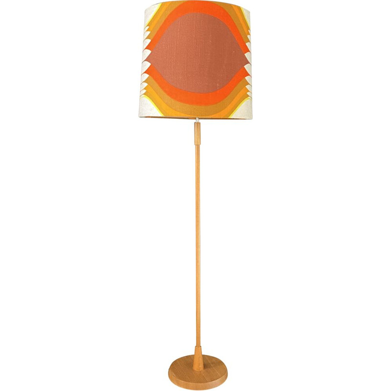 Vintage floor lamp with lampshade, Scandinavian 1960s