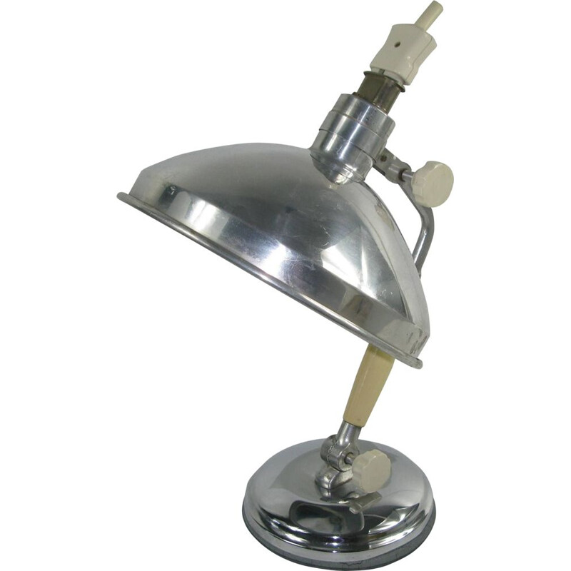 Lámpara de mesa industrial vintage de Kurt Rosenthal, Alemania 1950