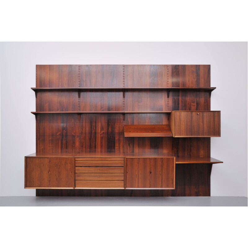 Vintage Poul Cadovius shelving system Royal for CADO in Rosewood