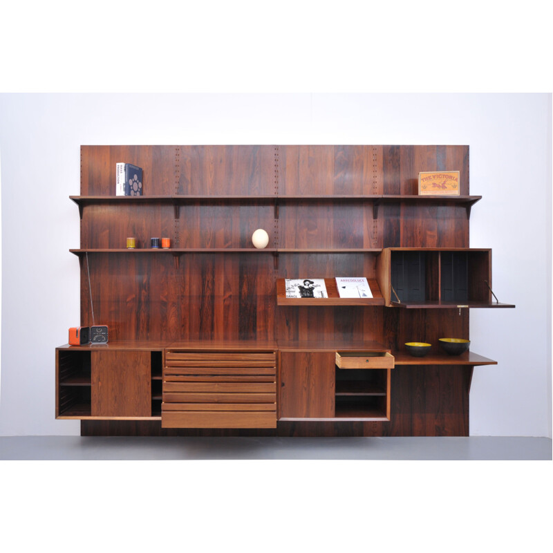 Vintage Poul Cadovius shelving system Royal for CADO in Rosewood