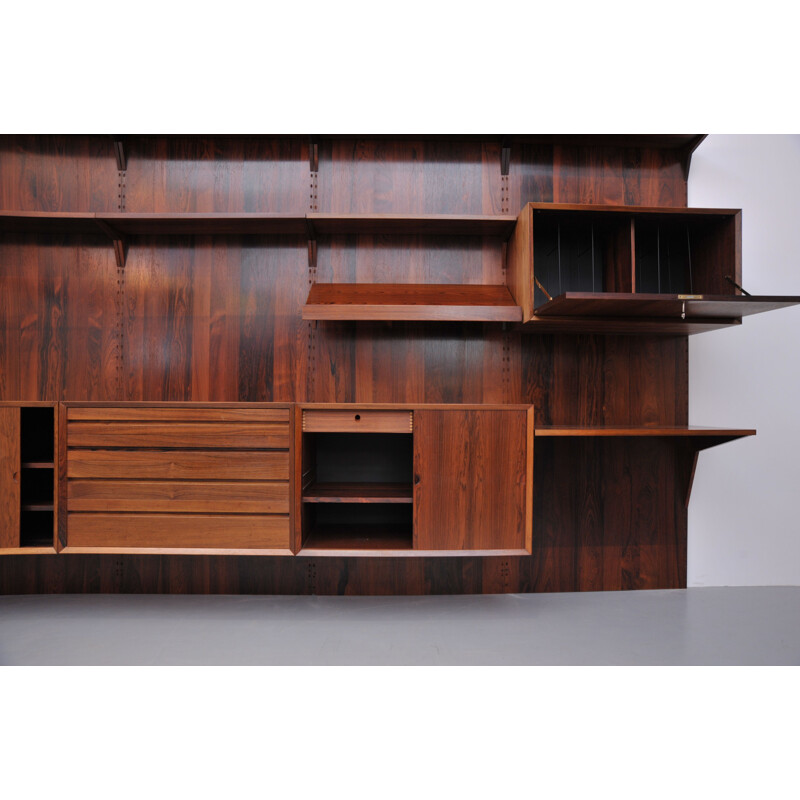 Vintage Poul Cadovius shelving system Royal for CADO in Rosewood