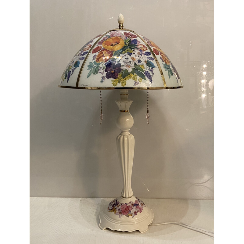 Vintage Ursula Band Flower ceramic Table Lamp 2007