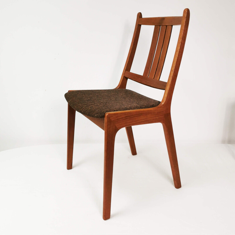 Conjunto de 6 cadeiras de teca vintage, Dinamarca 1960