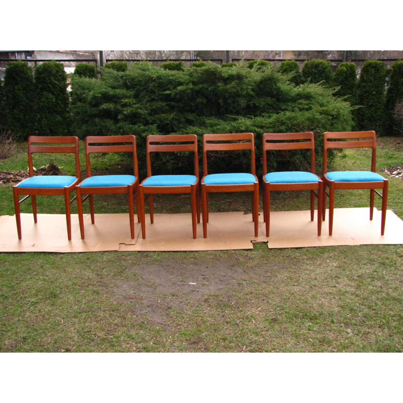 Set of 6 vintage dining chairs by Bramin, Denmark