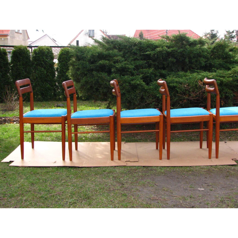 Set of 6 vintage dining chairs by Bramin, Denmark