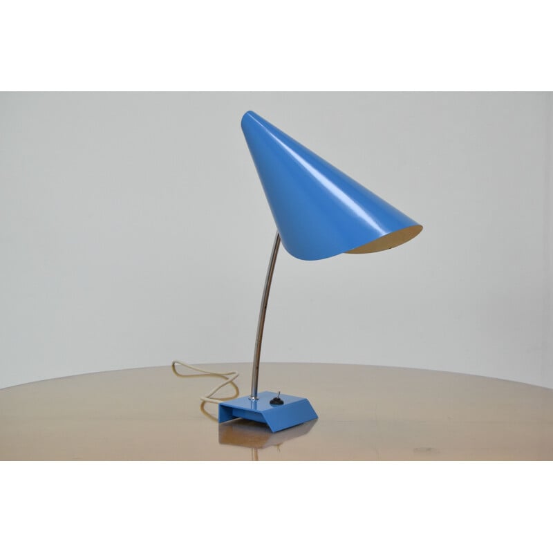 Mid-century Blue Table Lamp by Josef Hurka, Czechoslovakia 1950s
