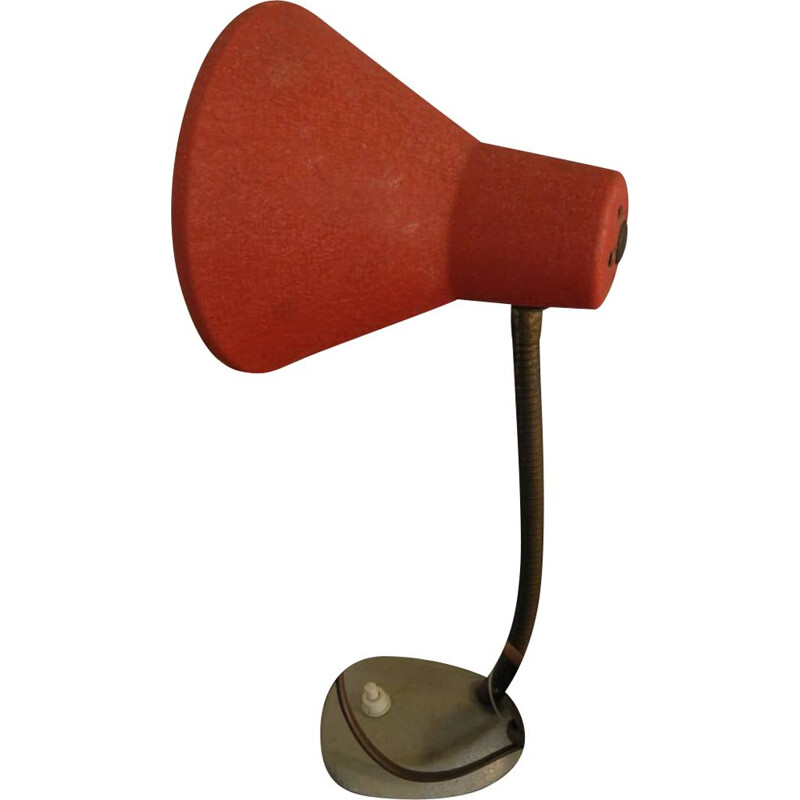 Rote Vintage-Tischlampe -V0492E, Italien 1950