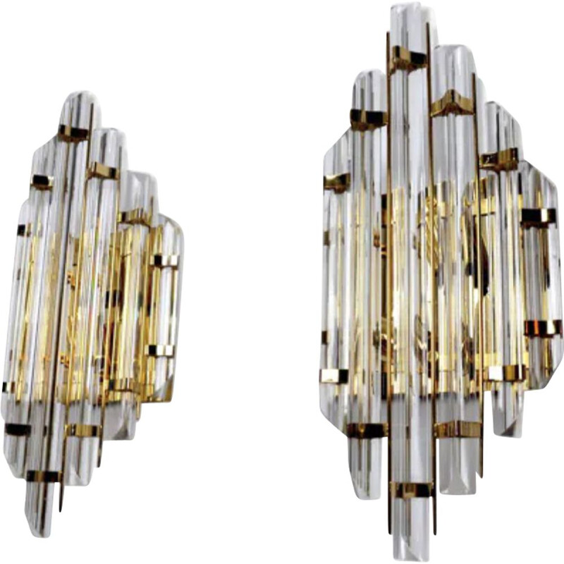 Pair of vintage Paolo Venini wall lights 1970s