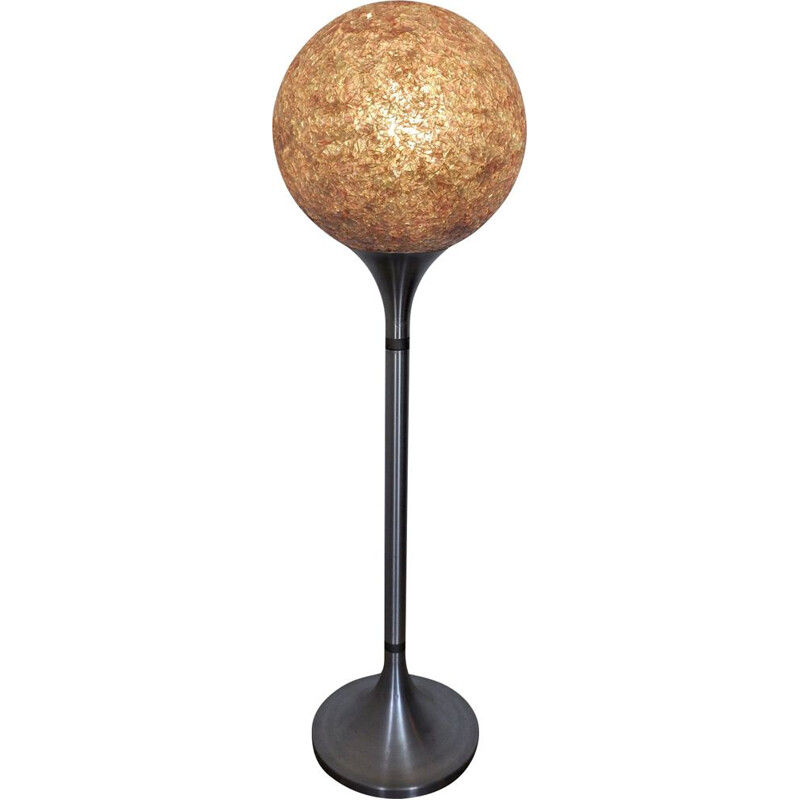 Spherical vintage floor lamp in methacrylate from the space age, Italy 1970