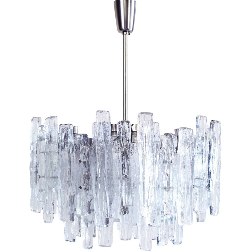 Vintage glass chandelier J.T Kalmar, Austria 1960s