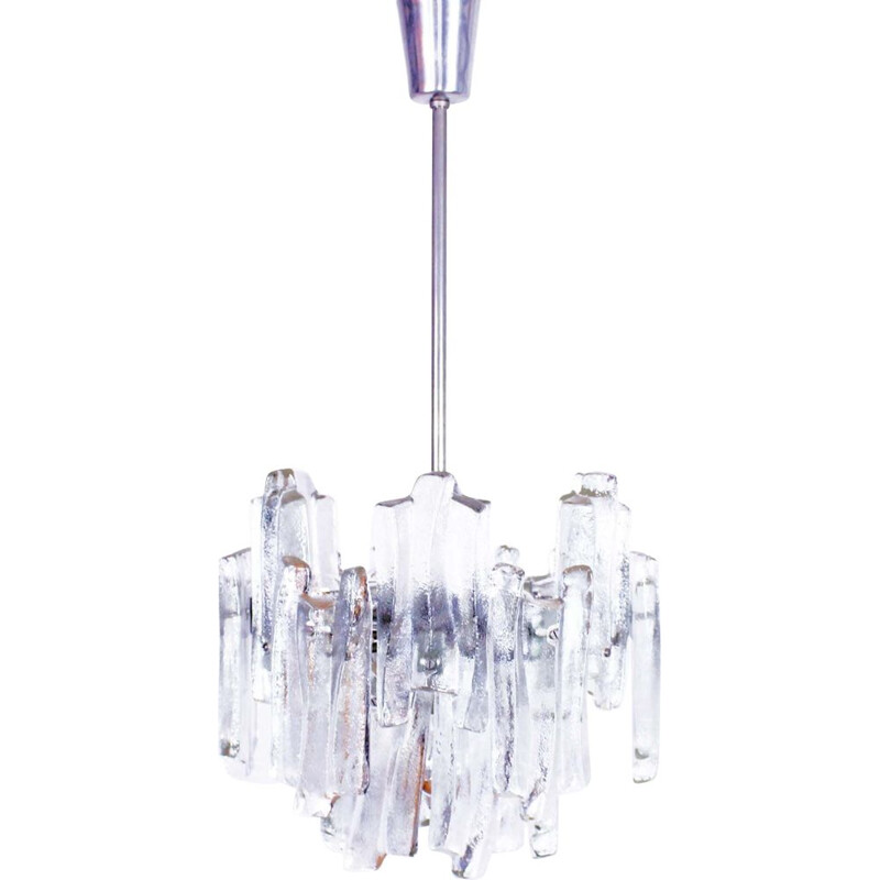 Vintage Kalmar glass chandelier, Austria 1960s