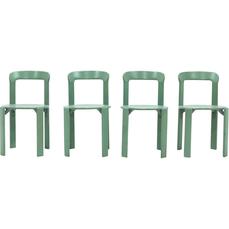 Lot de 4 chaises vintage de Bruno Rey pour Kusch Co 1970