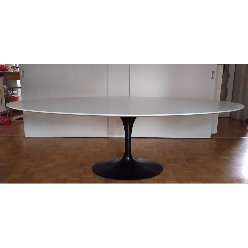 Table ovale Knoll en bois rislan, Eero SAARINEN - 1990