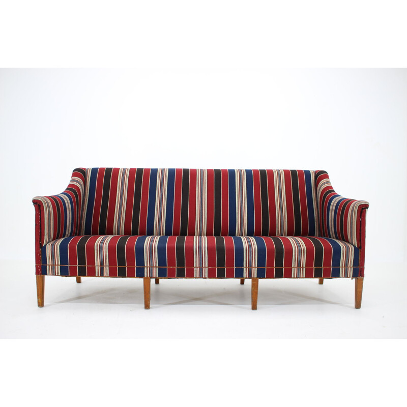 Vintage Kaare Klint Three-Seat Sofa for Rud Rasmussen, Denmark 1940s