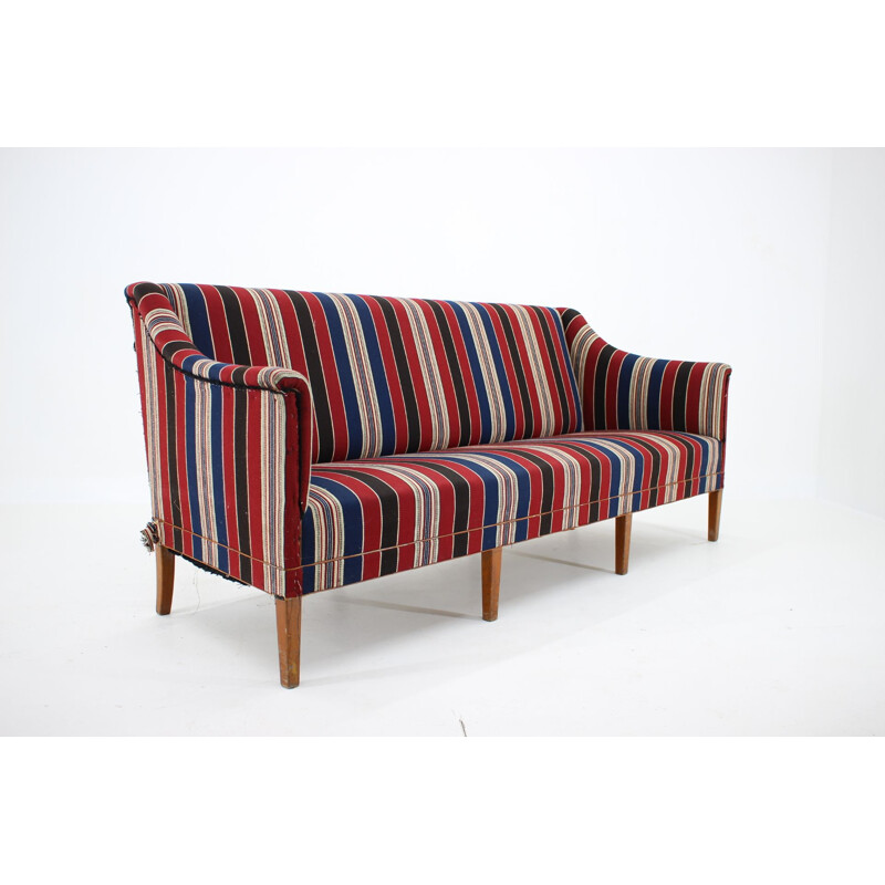 Vintage Kaare Klint Three-Seat Sofa for Rud Rasmussen, Denmark 1940s
