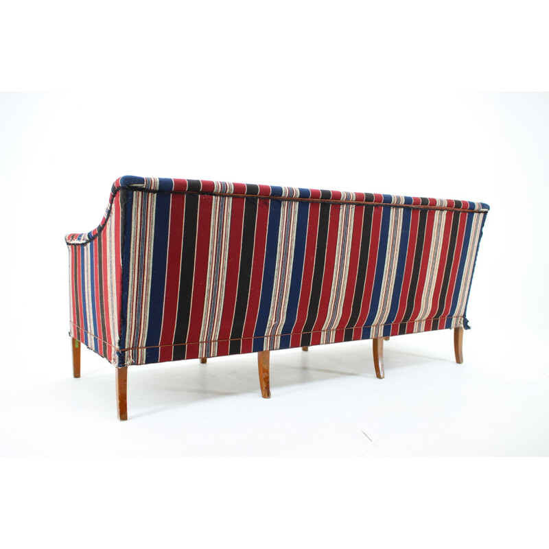 Vintage Kaare Klint Three-Seat Sofa for Rud Rasmussen, Denmark 1940s