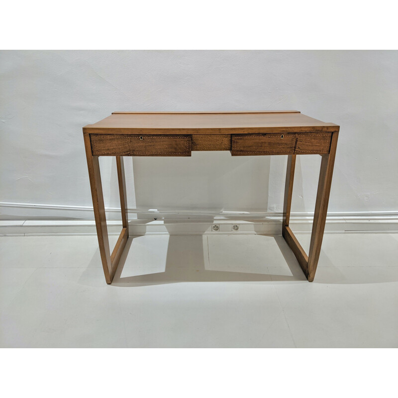 Vintage walnut desk by André Sornay 1940s