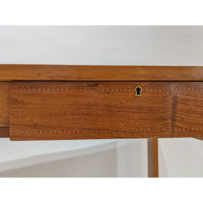 Vintage walnut desk by André Sornay 1940s