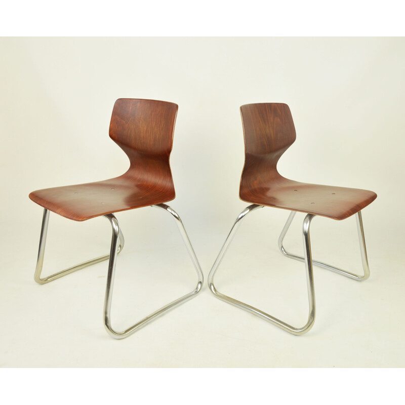 Pair of vintage Flototto chairs by Adam Stegner 1970s