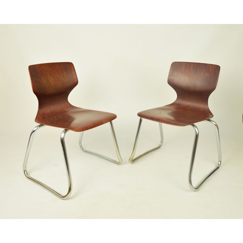 Pair of vintage Flototto chairs by Adam Stegner 1970s