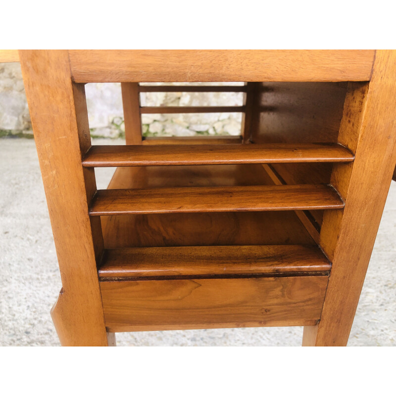 Pair of vintage art deco bedside tables, Italian 1950s