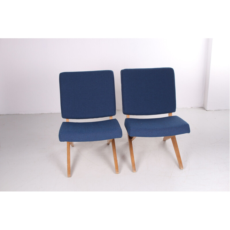 Pair of vintage Scissor lounge chair FB18 by Jan van Grunsven for Pastoe 1950s