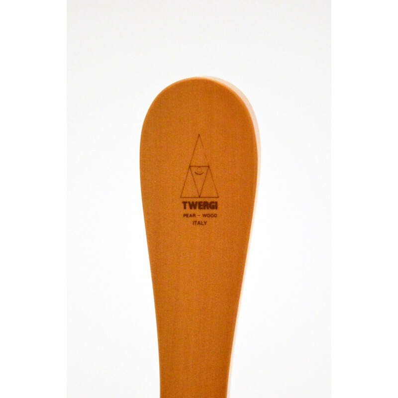 Vintage Pear wood cheese grater by Davide Piazza for Alessi Twergi 1989s