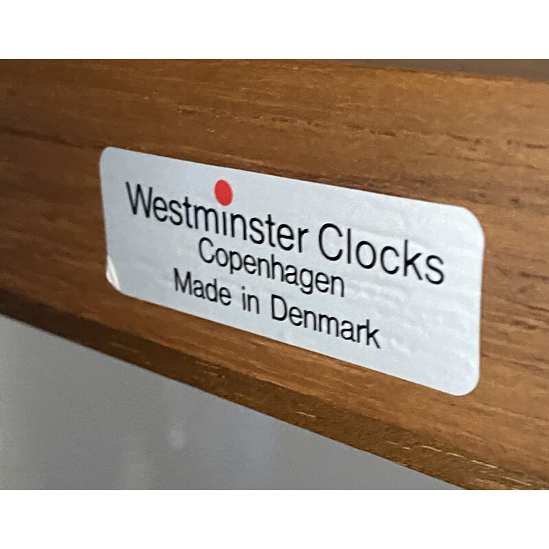 Horloge de parquet vintage en teck Scandinave