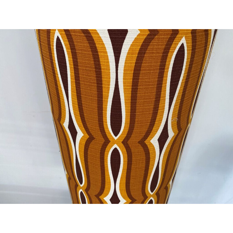 Vintage brown orange psychedelic ceramic floor lamp 1970s