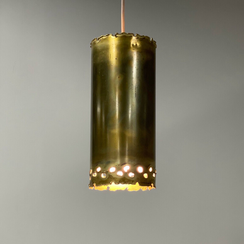 Vintage Brutalist Pendant Lamp by Svend Aage for Holm Sorensen & Co, Denmark 1970s