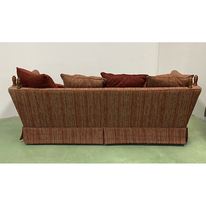 Vintage 2 seater fabric sofa, English 1970s