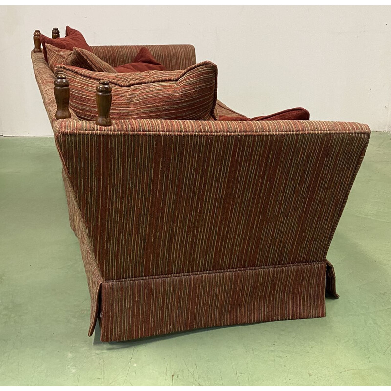 Vintage 2 seater fabric sofa, English 1970s