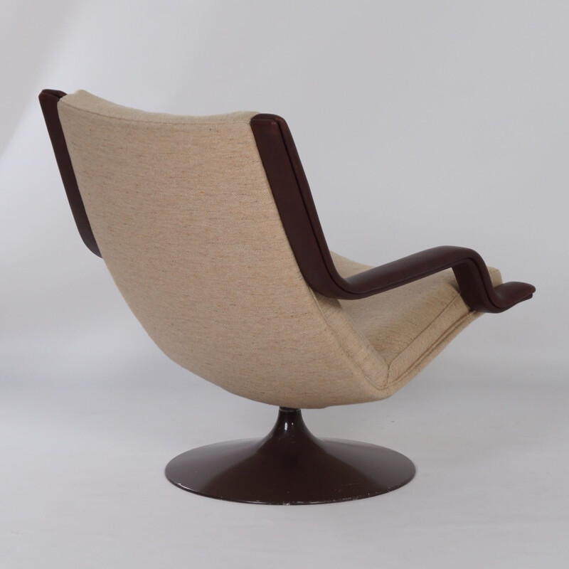 Vintage Brown F140 Swivel Chair by Geoffrey Harcourt for Artifort 1970s