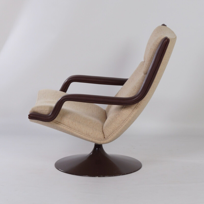 Vintage Brown F140 Swivel Chair by Geoffrey Harcourt for Artifort 1970s