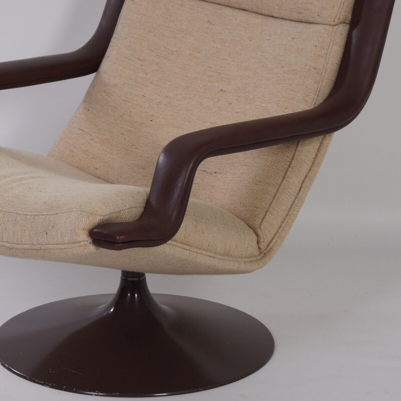 Vintage Brown F140 Swivel Chair by Geoffrey Harcourt for Artifort 1970s