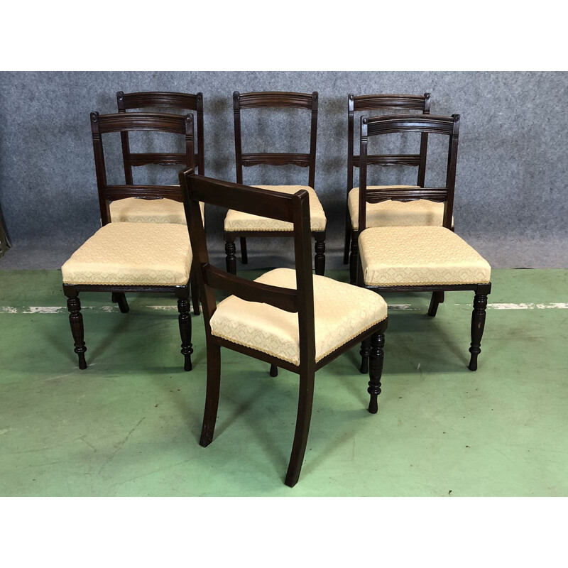 Set of 6 vintage mahogany chairs 1930s